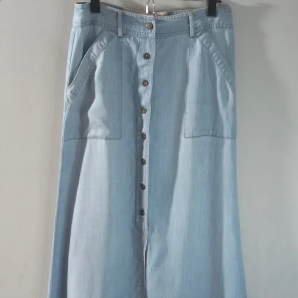 Anthropology Holding Horses maxi denim skirt